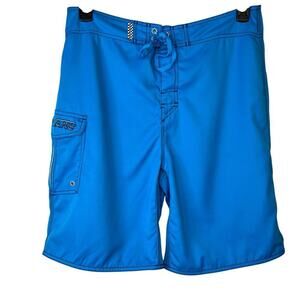 VANS 9" Boardshorts Water Shorts 21" Outseam in Turquoise Men's 34" Waist
